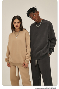 Sweat-shirt en molleton imprimé surdimensionné pour homme et femme, fabriqué en usine, en coton lourd, anti-boulochage, livraison directe - Product Image 2