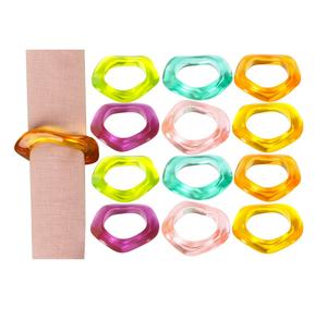 Ensemble d'anneaux de serviette en résine de qualité supérieure, ivoire, écologique, moderne, élégant, porte-serviettes, prix de gros en Inde - Product Image 1