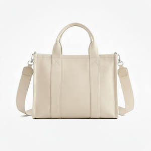 Sac fourre-tout en toile de coton géométrique imperméable antivol, taille personnalisée, pliable, avec fermeture éclair, réutilisable pour le shopping – Vente en gros - Product Image 4