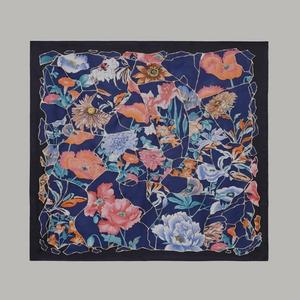 Custom LOGO Design Organic Cotton Square Bandana <b>Scarf</b> Summer Chiffon <b>Neck</b> Square for Women Digital Printing handmade - Product Image 5