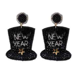 Boucles d'oreilles pendantes à motif de serrure en perles festives, accessoires de fête d'anniversaire pour femmes, design unique et orné - Product Image 3