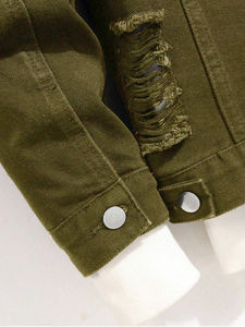 แจ็กเก็ตแจ็กเก็ตและกางเกงผ้ายีนส์มีหลายกระเป๋าแบบวินเทจ - Product Image 3