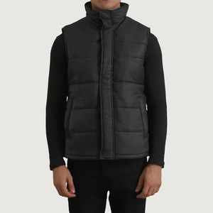 Blouson sans manches d'hiver 2025 pour homme, design décontracté surdimensionné, logo frontal, tissu respirant et écologique en nylon/polyester - Product Image 1
