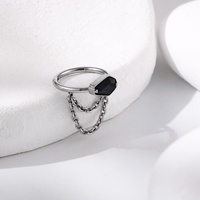 SUPERSTAR Anneau septum nez titane G23 charnière click, zircone ronde cœur fleur bijou piercing corps