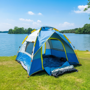 Tente automatique pop-up bleu bleuet pour 2-3 personnes BDT pour les aventures en plein air - Product Image 3