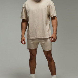 Pantalones cortos de algodón 100% personalizados para hombre, conjuntos de 2 piezas transpirables para el verano, opciones de talla grande disponibles, precio de fábrica al por mayor - Product Image 6
