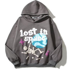 2024 High Quality Cotton Hoodie <b>Thick</b> <b>Fleece</b> Plain Blank Custom <b>Men</b> Trending Puff Print Hoodies for Selling - Product Image 6