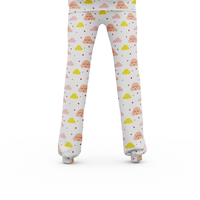 Pyjamas personnalisés en polyester pour femmes, confortables, imprimés floraux, vêtements de nuit avec lettres graphiques, tenues personnalisées été, automne, printemps