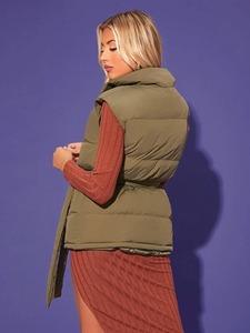 Alta calidad OEM personalizado de moda sin mangas Puffer Chaleco de invierno de las mujeres burbuja chaleco chaquetas de las mujeres - Product Image 6