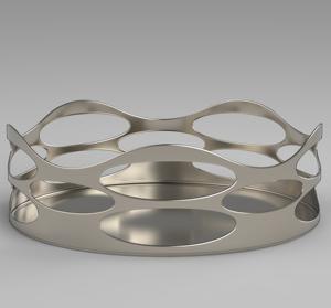 Vantage Plateau design moderne de meilleure qualité avec poignée en acrylique pour la cuisine Plateau de service en forme de rectangle fini or - Product Image 5