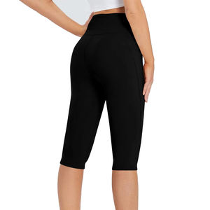 Haute qualité personnalisé taille haute femmes pantalons de Yoga courts taille élastique Yoga Leggings pour l'entraînement de gymnastique course Scrunch bout à bout - Product Image 3