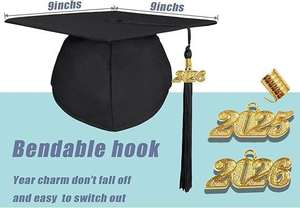 Traje de Graduación para Niños y Niñas, Conjunto de Birrete y Toga, Ropa de Graduación Escolar para Niños Pequeños, Toga de Graduación de Jardín de Infancia - Product Image 2