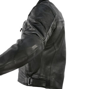 Chaqueta de cuero de verano delgada de color personalizado de alta calidad para hombres con cuello levantado tela de lona múltiples bolsillos - Product Image 4