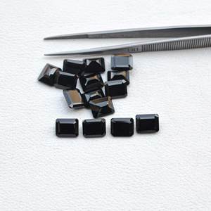 พลอยพลอยพลอยพลอยธรรมชาติสีดำขนาด7x9มม. ได้รับการรับรองรูปแปดเหลี่ยม - Product Image 1