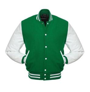 Chaquetas Varsity de Alta Calidad para Hombre, Chaquetas de Béisbol con Capucha, de Cuero Genuino y Lana, Impermeables, Diseño de Moda Más Vendido, al por Mayor - Product Image 2