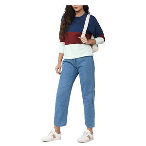 Sweat-shirt personnalisé d'hiver pour femmes en gros pull décontracté col rond avant Logo Style 100% coton hauts à la mode pour vêtements de sport OEM - Product Image 5