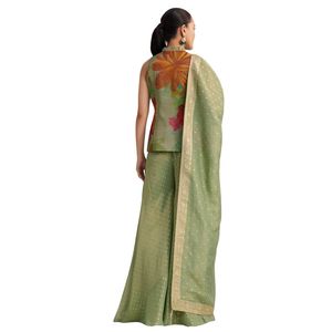 Pista verde ricamato floreale tuta all'ingrosso donna abbigliamento etnico OEM fabbrica fornitore di massa Set di moda personalizzato - Product Image 5