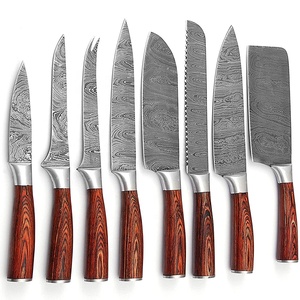 Ensemble de couteaux de cuisine à motif damas - Product Image 1