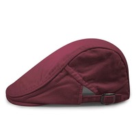 Venta al por mayor de invierno de estilo Vintage Plaid Hombres Boina Sombrero Unisex Cortavientos Cálido Newsboy Ivy Cap