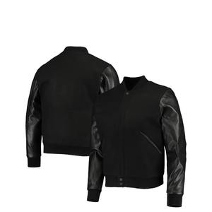 Logotipo personalizado OEM personalizado 100% lana bordado Varsity Bomber chaqueta de los hombres de talla grande invierno temporada 2025 Slim Fit - Product Image 3