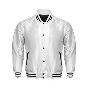 Premium Custom Satin Varsity <b>Jacket</b> for <b>Men</b> Letterman Bomber Baseball Style OEM - Product Image 1