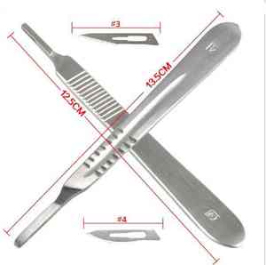 Outil chirurgical en acier inoxydable à manche de scalpel de qualité supérieure, poignée de précision pour usage médical, dentaire, de laboratoire et de dermaplaning - Product Image 5