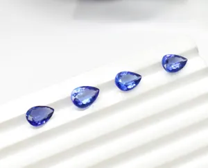 Natural Tanzanite Pear Faceted Loose Gemstone For Jewelry Making Loop Clean Calibrated Gemstone