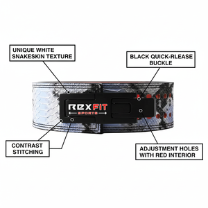 Ceinture de musculation en cuir de qualité supérieure Rexfit Sports pour l'entraînement de force, le powerlifting, le soutien du dos pendant l'entraînement en salle de sport et la musculation - Product Image 4