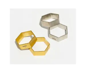 Stijlvolle Design Luxe Natuurlijke Handgemaakte Tafel Decor Massief Metalen Bulk Groothandel Servet Ring Voor Bruiloft Decoratie