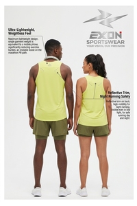 Vêtements de sport respirants et élastiques EXON pour la remise en forme, séchage rapide, combinaison d'entraînement sans manches pour hommes avec technologie Dri Fit pour l'entraînement - Product Image 2
