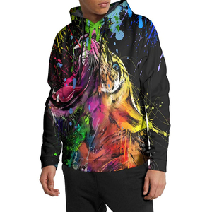Sudaderas con capucha de sublimación con estampado para hombre, ajuste holgado, 100% poliéster, ideal para otoño e invierno, ropa de calle, sudaderas con capucha de sublimación - Product Image 1