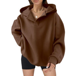 Sweat à capuche femme surdimensionné de Style Hip Hop 100% coton matériel respirant pull Style impression de Logo personnalisé Service OEM - Product Image 5