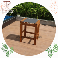 Tabourets de bar modernes et écologiques en bois et métal, design durable, fabrication vietnamienne, emballage en carton