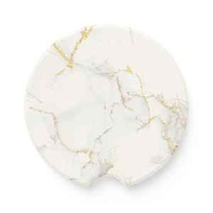 Posavasos de Piedra de Savia de Lujo con Diseño de Mármol Dorado, Recuerdo de Boda o Inauguración de Casa - Product Image 5