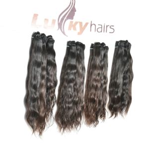 100% Natural Cuticle Aligned Indian Temple Remy Hair Extensions Double Weft Straight Loose Wave Deep Water Chemically <b>Enhanced</b> - Product Image 3