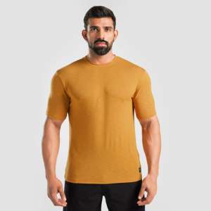 Camiseta GAI Custom Dash (Amarilla) Ligera, Transpirable, con Patrón Sólido, Tejido de Punto, Logotipo Bordado, Lavado Ácido, Tela de 240g/280g - Product Image 1
