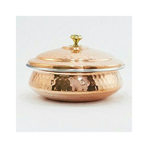 Elegante Handi de acero inoxidable Chapado en cobre, perfecto para servir auténtica cocina india, utensilio de cocina para restaurantes - Product Image 4