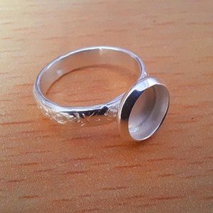 แหวนเงินสเตอร์ลิง925แข็งทรงกลมหนา6มม. แบบ DIY ฐานเป็นที่ระลึกสำหรับการทำเครื่องประดับขายส่ง - Product Image 2