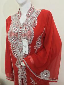 Nuevo y Elegante Kimono Abaya Kaftan de Georgette Ligero con Bordado de Lujo para Mujer Musulmana, para Cualquier Ocasión, Hecho a Mano - Product Image 6