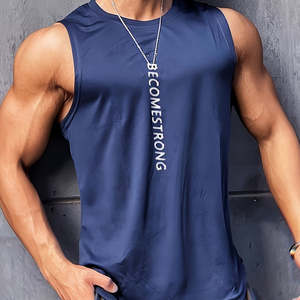 Camiseta sin mangas para hombre, informal, de verano, para gimnasio, cómoda, transpirable, elástica, para baloncesto, con capucha, estampado de letras en 3D - Product Image 3