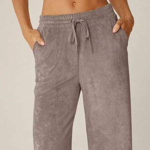 Hot Sale Casual Design Solid Color Cotton Sweatpants <b>ladies</b> Oversized women jogger pants With Pocket For Oem service - Product Image 1