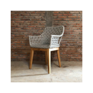 Silla de Mimbre Tejida para Interiores y Exteriores, Silla con Estructura de Cuerda para Patio, Restaurante, Cafetería, Hotel, en Oferta - Product Image 1