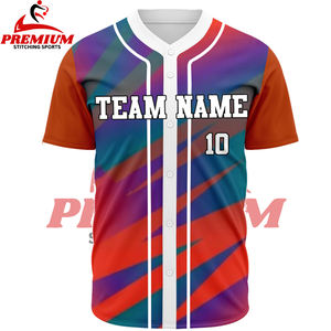 Maillot de baseball personnalisé de haute qualité pour adultes, imprimé, en maille respirante, polyester, anti-UV, évacuant l'humidité, vêtements de softball - Product Image 6