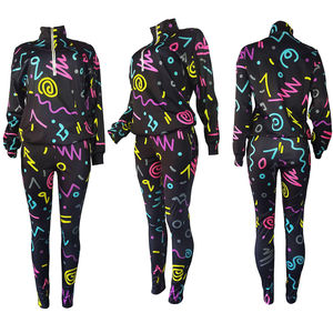 Chándales de alta calidad con estilo para mujer, chándales con estampado de sublimación, diseño personalizado, chándales de moda para mujer, transpirables - Product Image 5