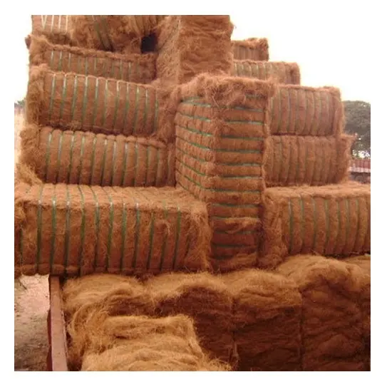 Coconut Fiber 100% Natural Coconut Fiber for mattress production Premium quality Brownish yellow made in South Africa