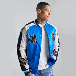 Plus Size Men Varsity College Winter <b>Jackets</b> Wholesale Blank Custom Logo Plain Letterman Baseball Winter <b>Jacket</b> for Men - Product Image 2