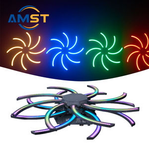 New Arrival Stage <strong>Lights</strong> Double Layer Rotatable Windmill Moving <strong>Light</strong> DMX Control 16 <strong>Leaves</strong> Buckle Design RGB 3in1 Lamp for DJ - Product Image 5