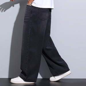 Pantalones de Hombre, Jeans Elásticos con Cierre, Pantalones Casuales de Corte Ajustado, Pantalones de Mezclilla Ajustados para Hombre, Talla Grande - Product Image 6