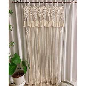 High Quality Bohemian <b>Macrame</b> Hanging <b>Curtain</b> Christmas Art Style Wall Tapestry for Wall Decor Christmas Format Rope - Product Image 1
