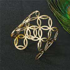 Pièce antique Bracelet manchette en laiton pour dames mode dans la dernière conception bijoux de mode prix compétitif - Product Image 4